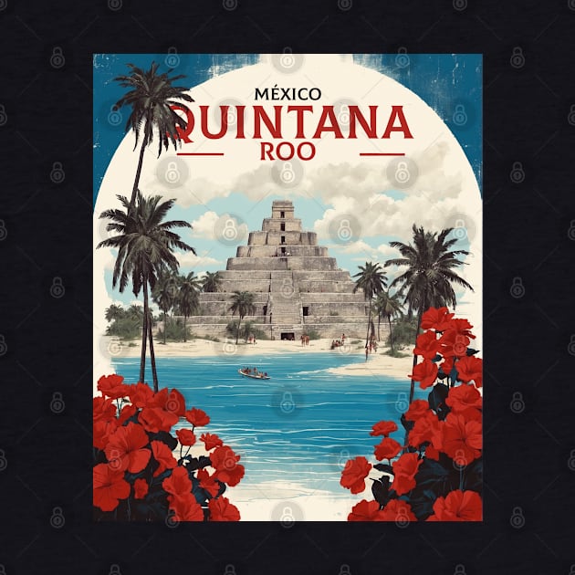 Quintana Roo Mexico Vintage Poster Tourism by TravelersGems